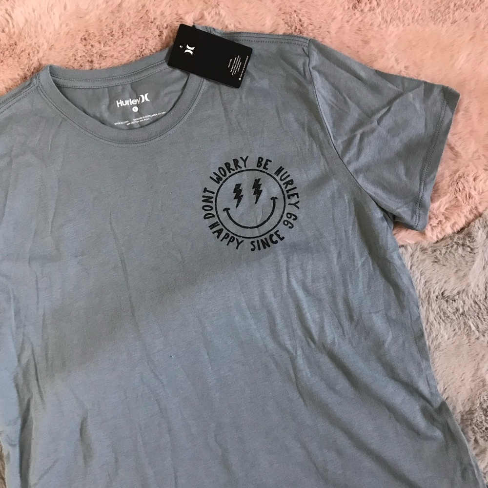 Hurley happy face tshirt